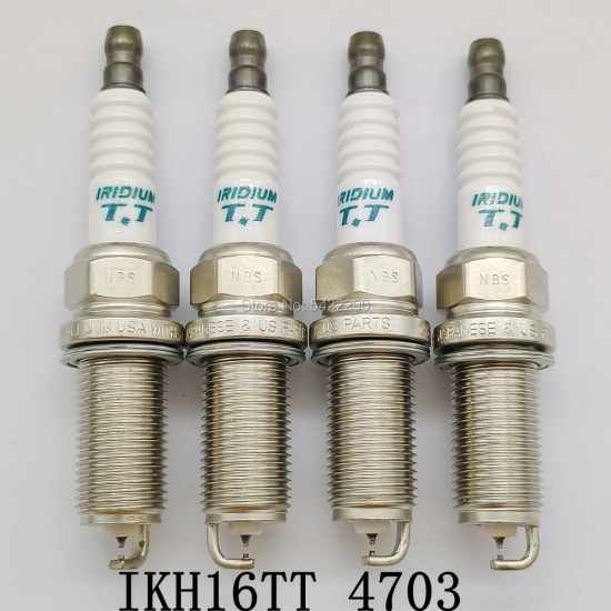 4 PCS IKH16TT 4703 Dual Iridium TT Spark Plug fit for PEUGEOT 1007 107 206 207 307 308 406 407 607 806 807 TU5JP4 EW10J4