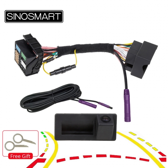 SINOSMART CanBus Reversing Dynamic Trajectory Parking Camera for Skoda Octavia Volkswagen Tiguan 187B 280 MQB PQ Audi A5 Q5 Q2