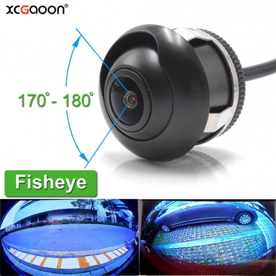 XCGaoon CCD 180 Degree Fisheye Lens Car Rear Side Front View Camera Wide Angle Reversing Backup Camera Night Vision Waterproof