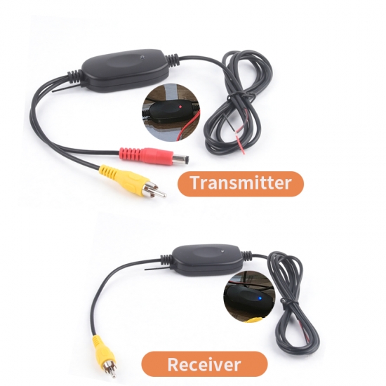 2017 2-4G Wireless RCA Video Transmitter Receiver Kit for Car DVD Monitor GPS Rear View Camera Reverse Backup Rearview Camera