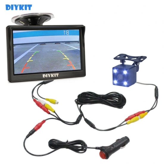 Car DVR Recorder 9-36V Parking Assistance Video Switch Combiner Box 360 Degree Left Right Front Rear Camera