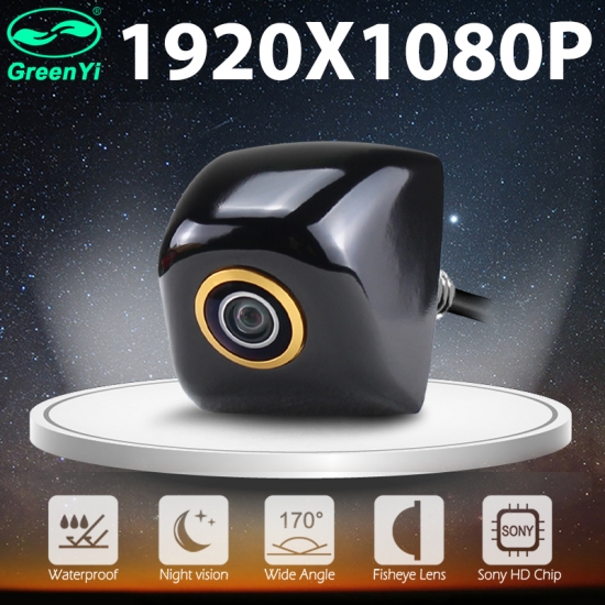 Greenyi 170 Deg Golden Fisheye Lens HD 1920x1080P Install Upside Down Vehicle Reversing Backup Parking Rearview AHD MCCD Camera