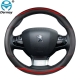 Peugeot 308 2014~2021 II III T7 T9 308 SW Car Steering Wheel Cover Carbon Fiber PU Leather Auto Accessories interior