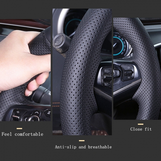 Customize DIY Carbon Fiber Leather Car Steering Wheel Cover For Mazda CX-5 CX5 Atenza 2014 New Mazda 3 CX-3 2016 Car Interior