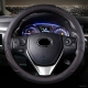 Real Leather Car Styling Steering Wheel Cover for Toyota Corolla Avensis Yaris Rav4 Hilux Auris 2013 2014 2015 Auto accessories