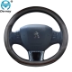 Peugeot 208 2012~2018 Car Steering Wheel Cover Carbon Fiber PU Leather High Quality Dermay Brand Auto Accessories