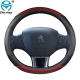 Peugeot 208 2012~2018 Car Steering Wheel Cover Carbon Fiber PU Leather High Quality Dermay Brand Auto Accessories