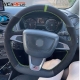 WCaRFun DIY Black Suede Leather Car Steering Wheel Covers For Seat Ibiza 2015 Mii FR 2013-2020