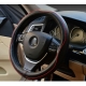 Universal Genuine Leather Braid Steering Wheel Car Steering Wheel Cover Thread Diameter 38cm Steering Cover For Bmw Honda Toyota