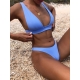 New Sexy Bikini 2022 Solid Swimsuit Women Swimwear Push Up Bikini Set Brazilian Bathing Suit Summer Beach Wear Swimming Suit XL