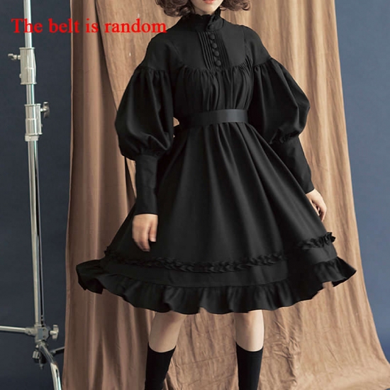5 Colors Gothic Lolita Dress Japanese Soft Sister Black Dresses Cotton Women Princess Dress Girl Halloween Costume