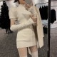 2022 Spring Knitted Dress Party Sexy Slim Casual Y2k Mini Dress Sweater Women Design Long Sleeve Elegant One Piece Dress