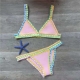 Crochet Swimwear for Female Knitted Swimsuits Neoprene Bikini Beachwear Boho Style Swimsuit Two Pieces Bathng Suits