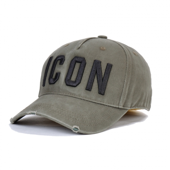 Baseball Caps Cotton unisex Adjustable Baseball Caps ICON letter black cap for Mens Dad Hats