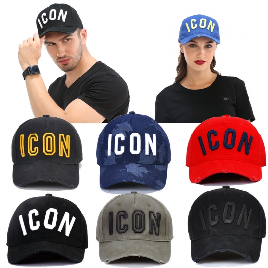 DSQICOND2 Brand 2022 Fashion ICON Letter Cotton Mens Baseball Cap Women Snapback Hat DSQ Hat Dad Hat Cotton Bone Trucker Cap