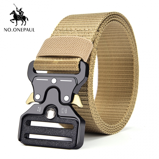 Genuine Tactical Belt Quick Release Alloy Military Belt Soft Real Nylon Sports Accessories Buckle Outdoor Battle Sports