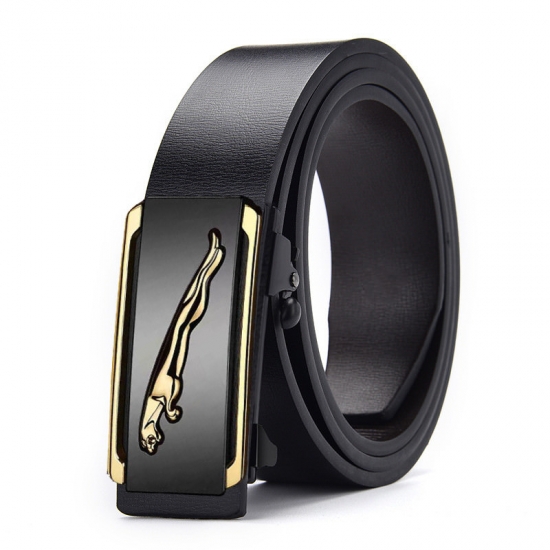 Jifanpaul New Product Belt Mens  Leather Toothless Automatic Buckle Cowhide Belt Mens Business Casual Belt