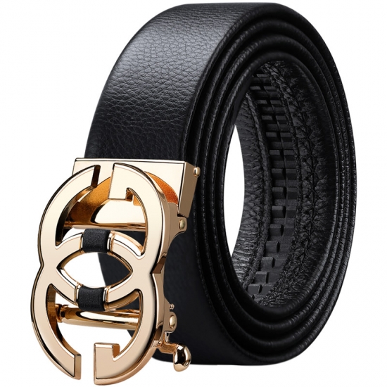 Williampolo Genuine Leather Belt Men Luxury Brand Designer Fashion Belts For Men Strap Male Metal Automatic Buckle