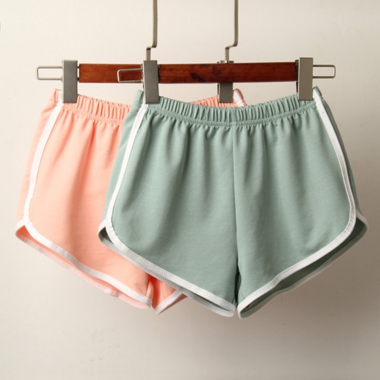 2022 Womens Home Yoga Beach Shorts Sports Cotton Blend Shorts Candy Color Anti Emptied Skinny Shorts Casual Lady Elastic Waist