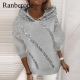 Ranberone Women Set Casual Autumn Long Sleeve Sequins Patchwork Turtleneck Women Hoodie Sport Outfit Tracksuit Pullover