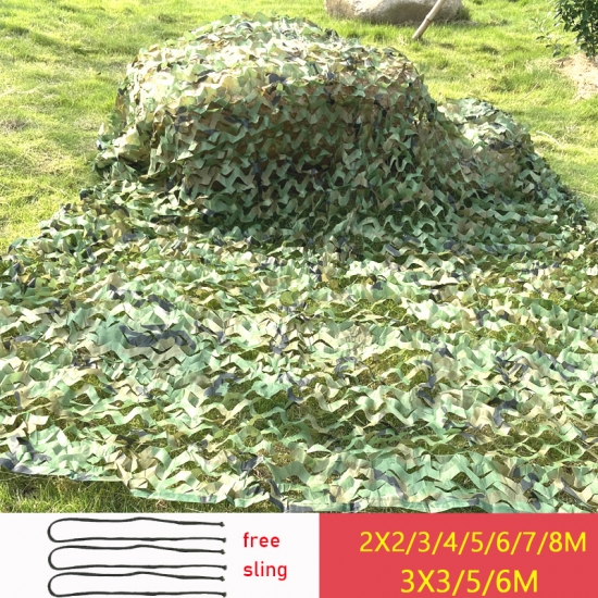 Summer outdoor hunting military camouflage net woodland army training camouflage net car cover tent shade camping sun shelter