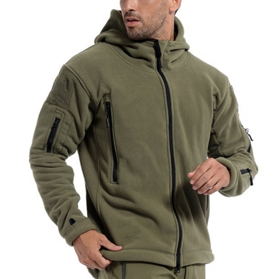 Men US Military Winter Thermal Fleece Tactical Jacket Outdoors Sports Hooded Coat Military Softshell Hiking Outdoor Army Jackets