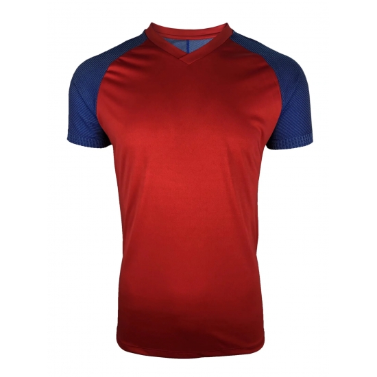 Red Color Men Casual Wearing Jersey