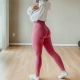 Contour Seamless Leggings Womens Butt Lift Curves Workout Tights Yoga Pants Gym Outfits Fitness Clothing Sports Wear Pink