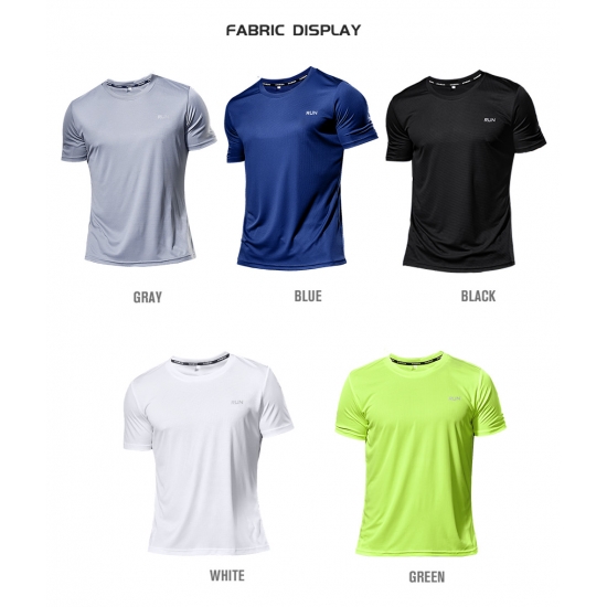 Multicolor Quick Dry Short Sleeve Sport T Shirt Gym Jerseys Fitness Shirt Trainer Running T-Shirt Mens Breathable Sportswear