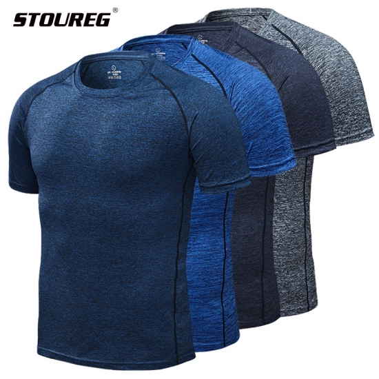 Men Running T-Shirts Quick Dry Compression Sport T-Shirts Fitness Gym Running Shirts Soccer Shirts Mens Jersey Sportswear
