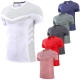 Men Running Jogging T Shirt Quick Dry Compression Skinny Fitness Gym Soccer Male Jersey 3D Print Training Short Sleeve