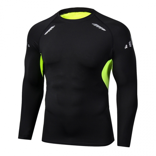Mens T-shirt Men Running Sport T Shirt Men Compression Fitness Tops Tee Quick DryTight Training Gym Sport Running Shirts Jersey