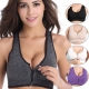 VEQKING Front Zipper Women Sports Bras Breathable Wirefree Padded Push Up Sports Top,Fitness Gym Yoga Workout Bra Sports Bra Top