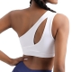 Sexy One Shoulder Yoga Bras Women Sports Top Crop Athletic Vest Push Up Underwear BH Sports Bra Sportswear Wire Free Gym Shirts