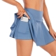 Summer Short Pants Women Sports Tennis Skirt Nude Skin-Friendly Fabric Tennis Skirt Pants Pleated Hem Running Golf Skort