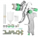 Nasedal HVLP Spray Gun 600ml Cup 1-4Mm 1-7Mm 2-0Mm Gravity Airbrush nozzle needle for Painting Car Furniture Wall