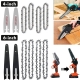 4-6 Inch Chain And Guide Plate Set Mini Chainsaw Replacement Cordless Electric Saw Chain Wood Branch Cutting Sharp Chains