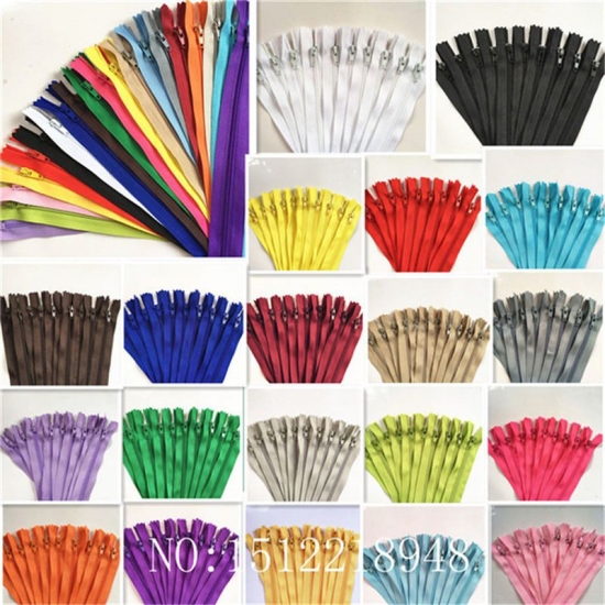10pcs 3 Inch-24 inch (7-5cm-60cm) Nylon Coil Zippers for Tailor Sewing Crafts Nylon Zippers Bulk 20 Colors