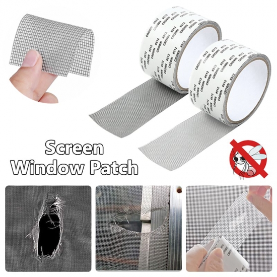 Self-adhesive Window Screen Mosquito Net Repair Tape Covering Wire Mesh Tape Seal for Window Door Tears Holes Patch Repair