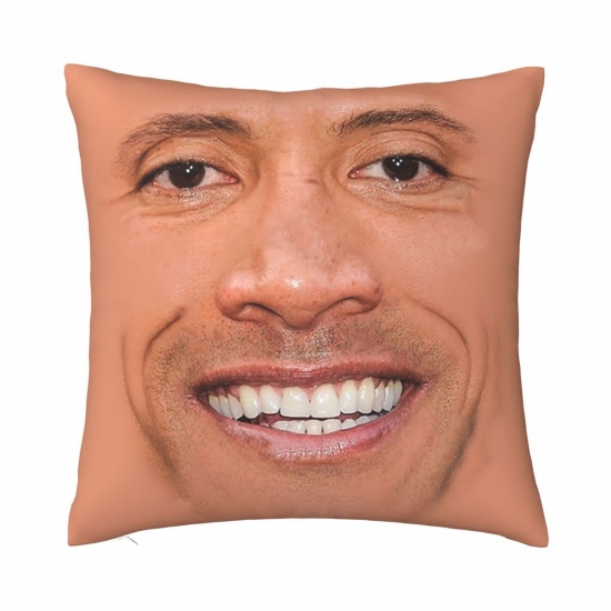 The Rock Face Dwayne Cushion Cover For Sofa Home Decorative American Actor Johnson Throw Pillow Cover Polyester Pillowcase
