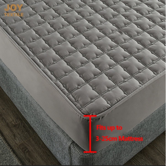 Joy Textile Mattress Cover , Modern Washable Plain Bed Covers Breathable Quilted King Mattress Protector with Elastic Band 2022