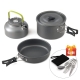 Portable Non-stick Aluminum Alloy Camping Cookware Outdoor Cooking Teapot Picnic Tableware Kettle Pot Frying Pan 3pcs-set