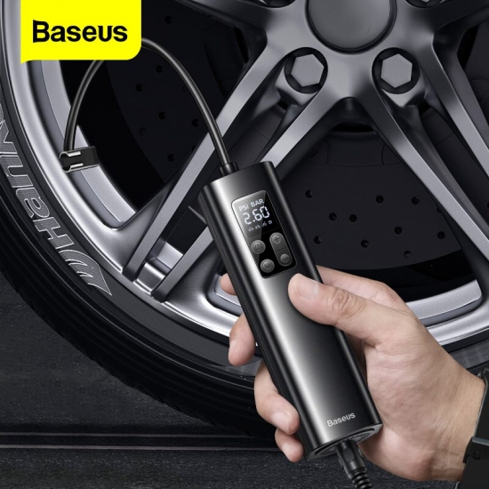 Baseus Car Air Compressor 12V Portable Electric Air Pump For Car Motorcycle Bicycle Tyre Digital Inflator Mini Inflatable Pump