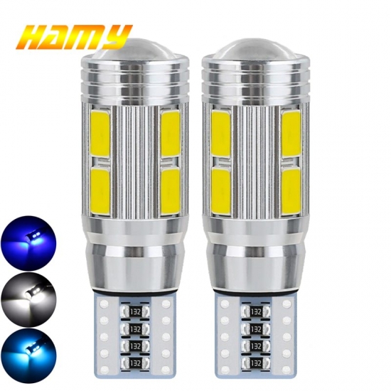 2 PCS T10 W5W 194 LED Bulb For Car LED Signal Light Canbus Free Error 5630 Chips 6500K 12V White Auto Wedge Side Trunk Lamps