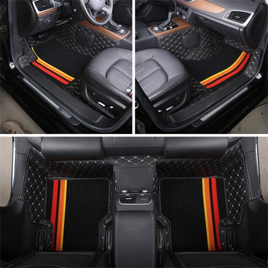Custom Fit Car Floor Mat For Most Of 5 Seaters Vehicle Interior Accessories  Eco Leather Full Carpet Set For 95% 5 Seats Cars