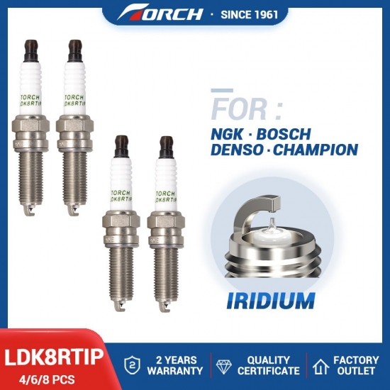 Automobile Motorcycle Ignition Iridium Platinum Torch Spark Plug Ldk8Rtip For Denso Sxu22Hdr8 Champion Rer6Wypb For Yr5Ni332S