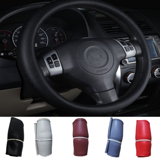Car Universal Silicone Steering Wheel Elastic Glove Cover Texture Soft Multi Color Auto Decoration Diy Covers Accessories
