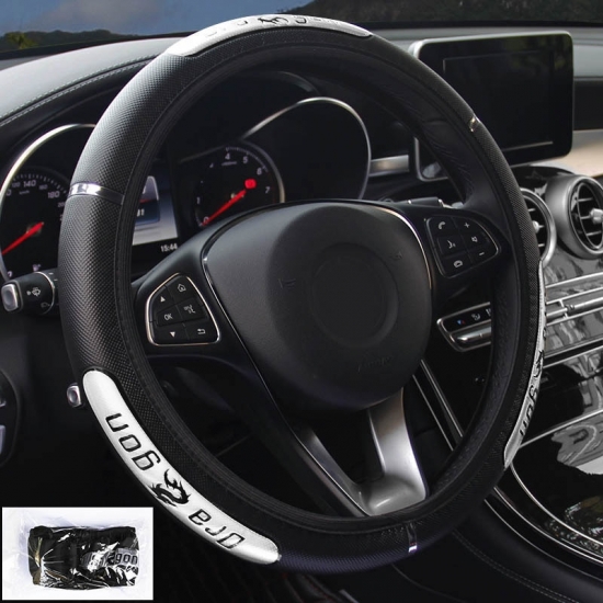 2021 Car Steering Wheel Covers 100% Brand New Reflective Faux Leather Elastic China Dragon Design Auto Steering Wheel Protector