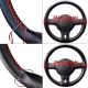2021 Car Steering Wheel Cover Braid Soft Texture Car Covers With Needles And Thread Artificial Leather Car Styling Covers