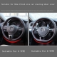 Car Steering Wheel Braid Cover 38Cm 15Inch Fiber Leather Needles And Thread Soft Anti-slip Auto Interior Accessories Kits